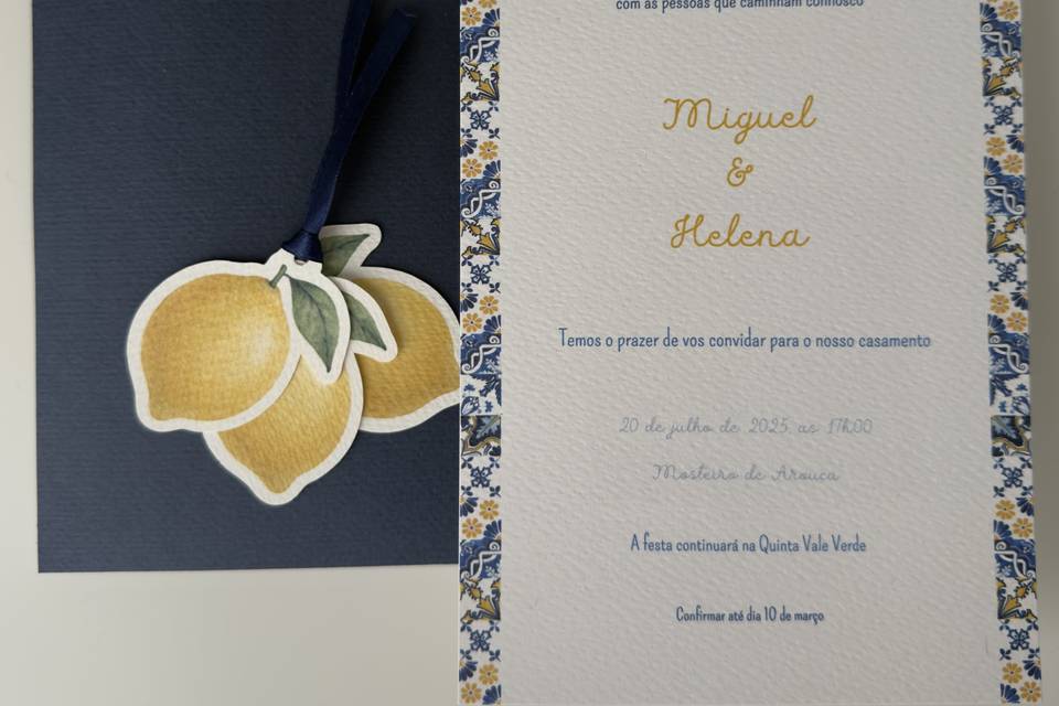 Convite limão siciliano