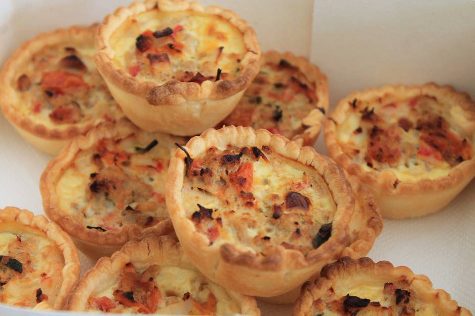 Quiche atum, tomate, delícias