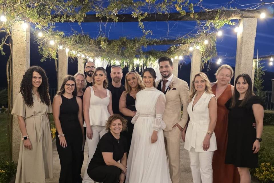 O staff dos noivos