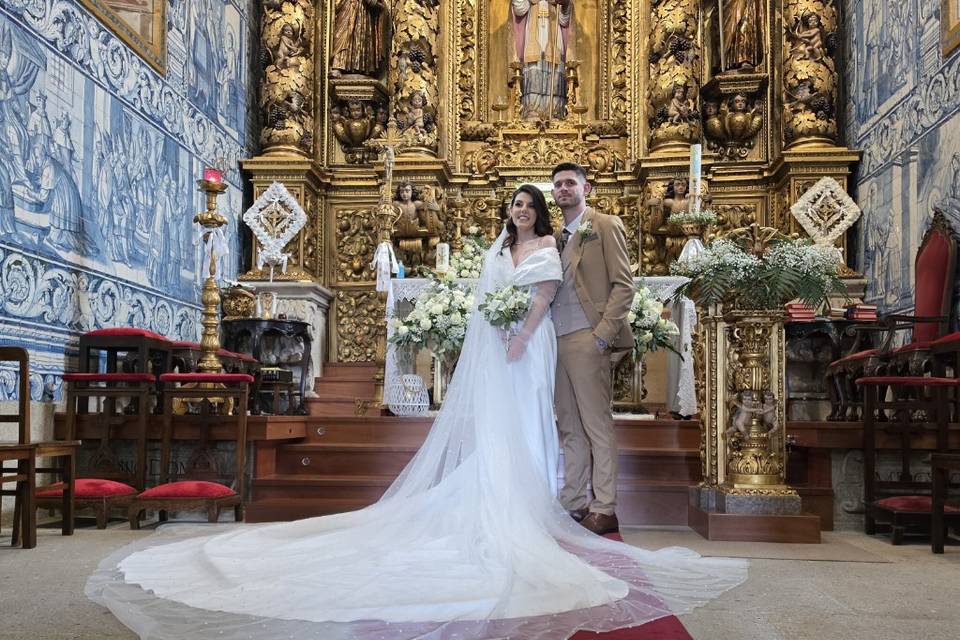 O vestido...