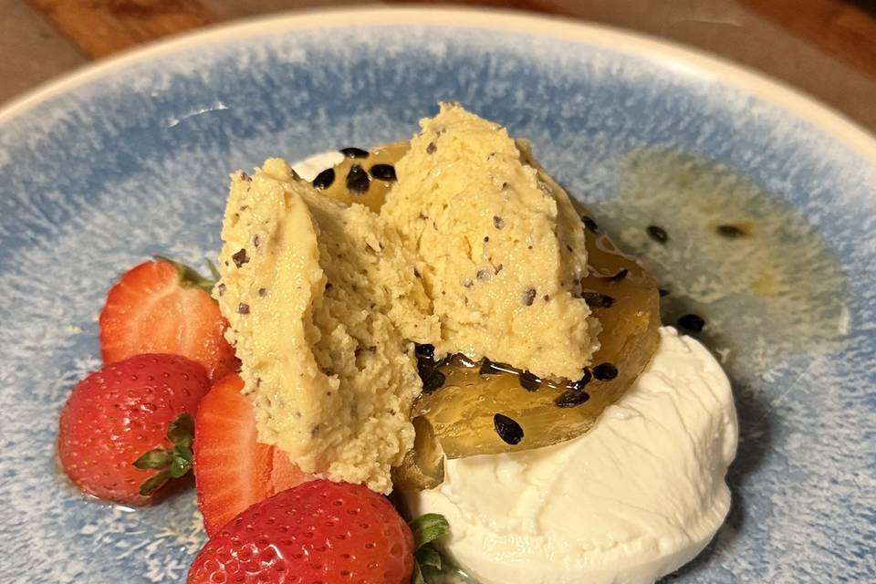 Panacota maracujá mousse choco