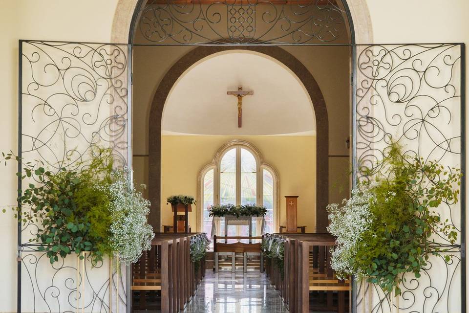 Decoração floral da igreja