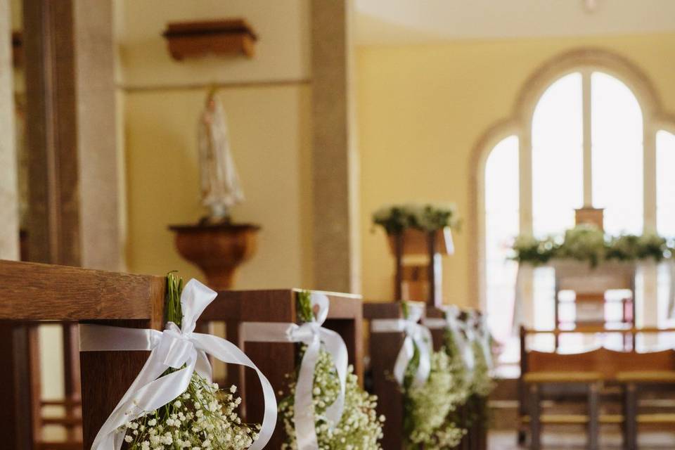 Decoração floral da igreja