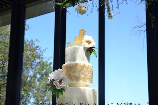 Detalhe de flores de açúcar