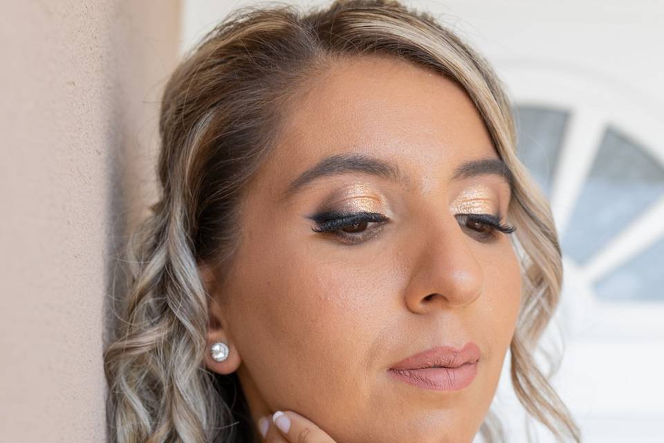 Glam makeup