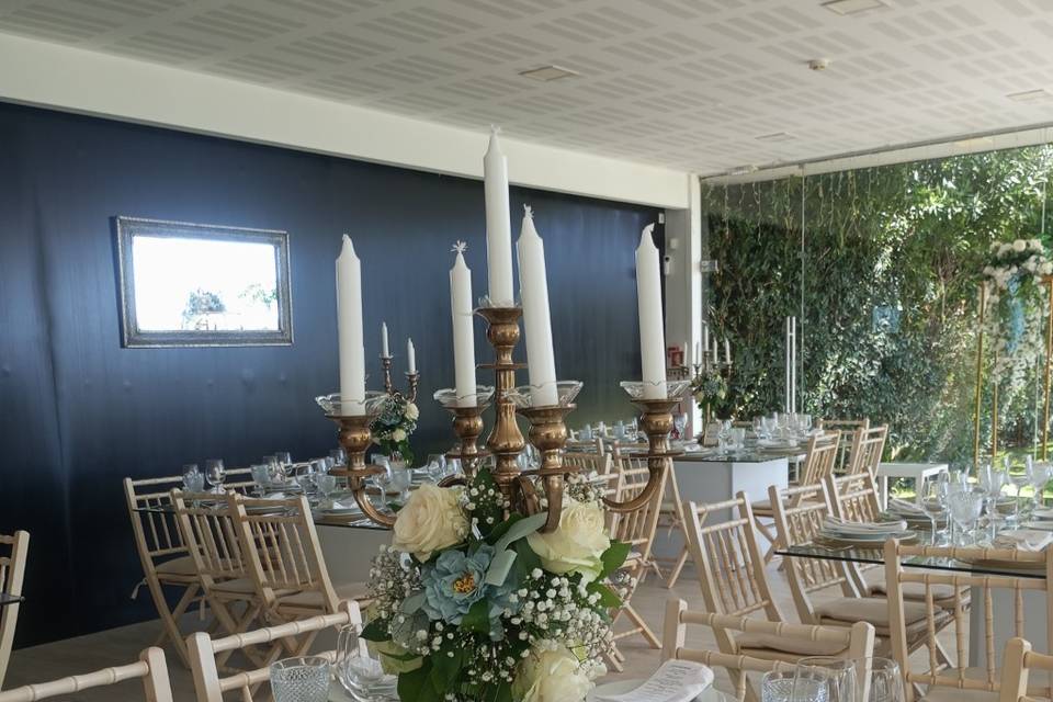 Centro com  candelabro