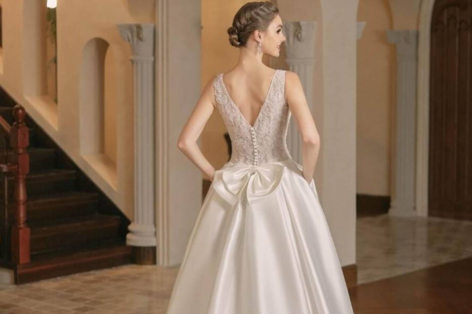 Vestido Micado e Renda
