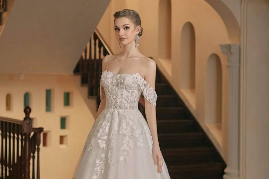 Vestido Tule e Renda