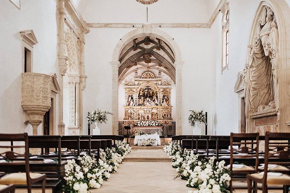 Decoração floral da igreja