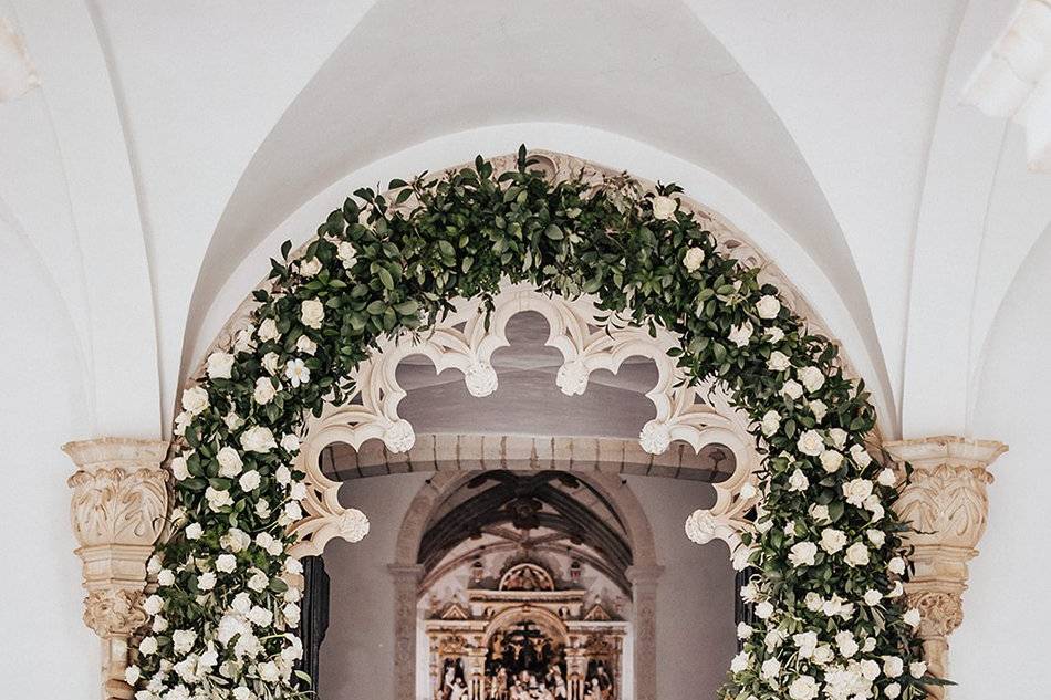 Decoração floral da igreja