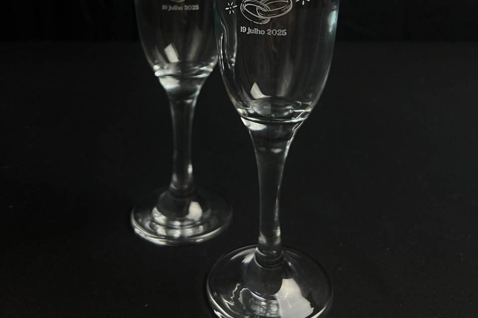 Copos champanhe personalizados