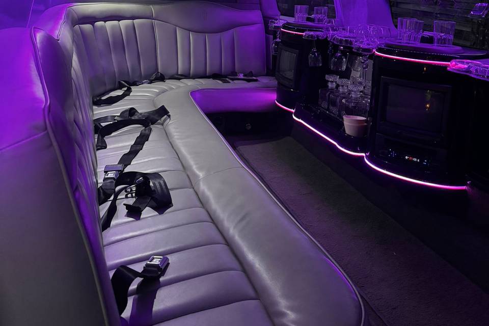 O interior da limousine