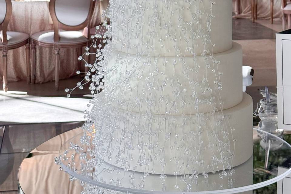 Montagem de bolo de casamento