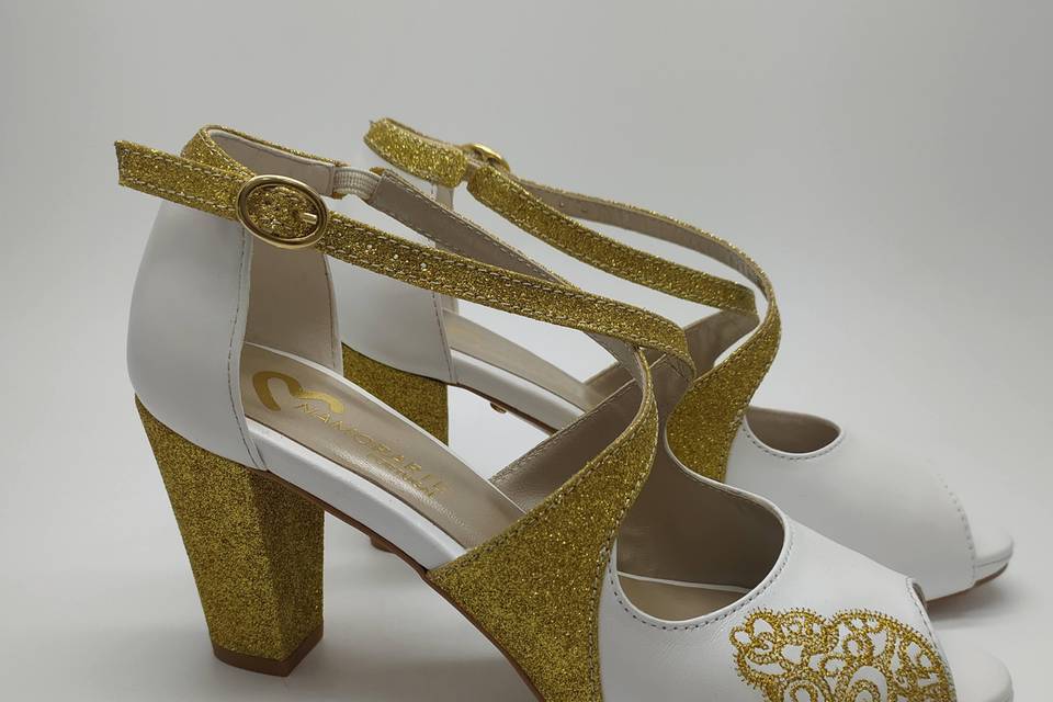 Sapatos de noiva com glitter