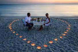 Jantar romântico - praia