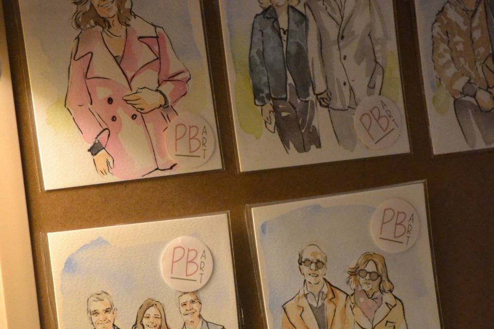 Desenhos expostos
