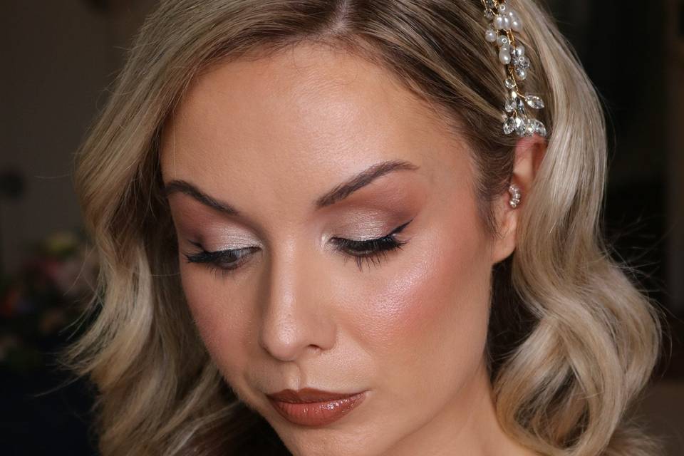 Bridal makeup and hair