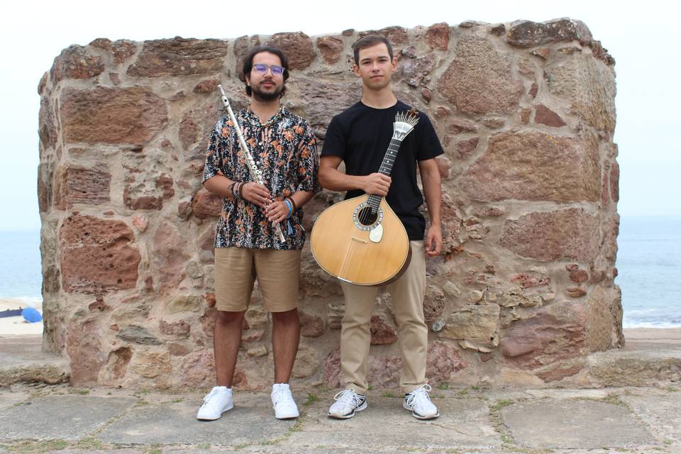 Flauta com guitarra