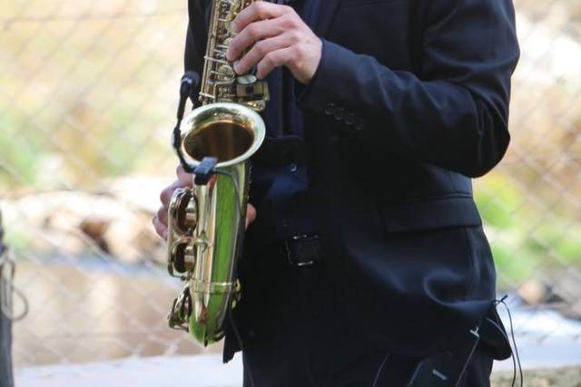 Saxofonista nos aperitivos