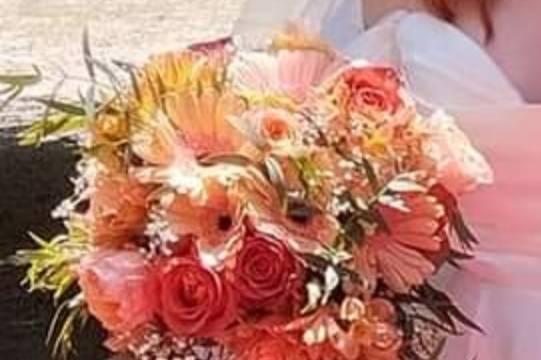 Ramo noiva em tons terra cota