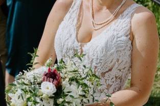 Bouquet de noiva com protea