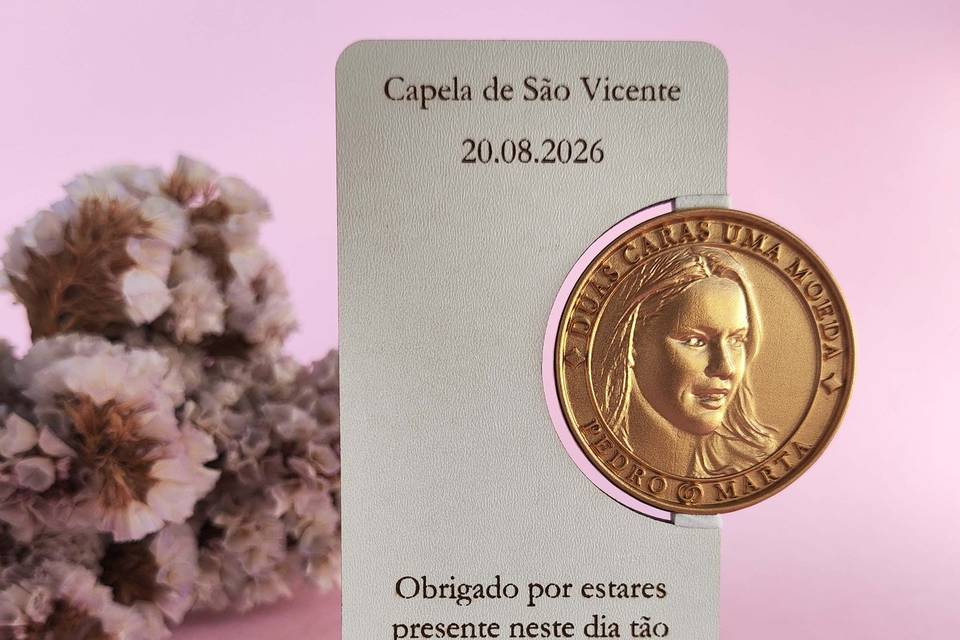 Moeda noiva com suporte