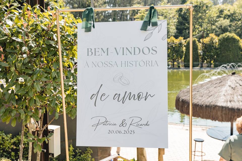 Placa bem-vindos P&R