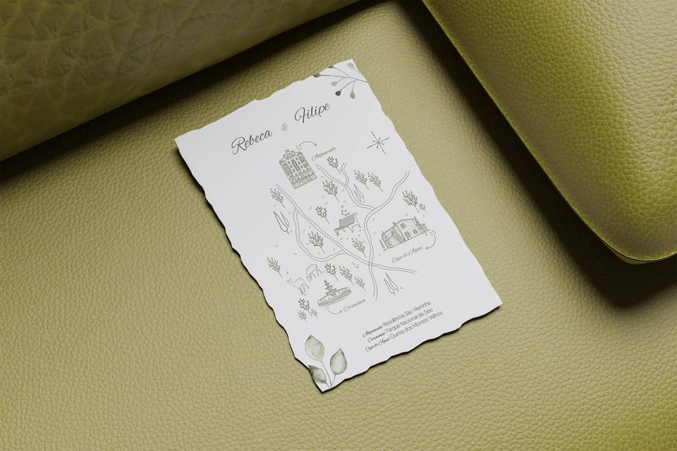 Convite c/Mapa Ilustrado