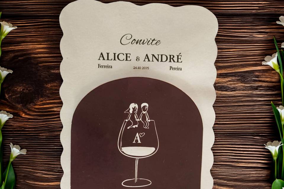 Convite Minimalista 2 Páginas