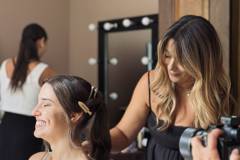 Momentos de uma noiva relaxada