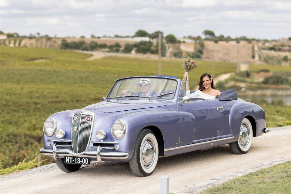 Adriana e Pai, caminho vinhas