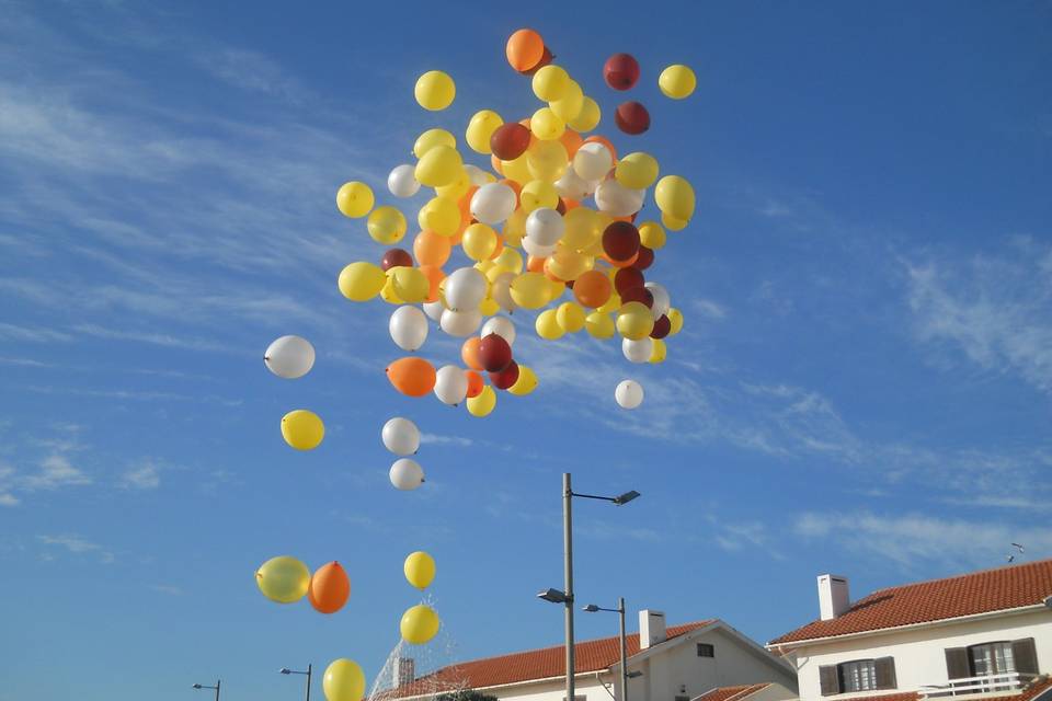 Balões na rede