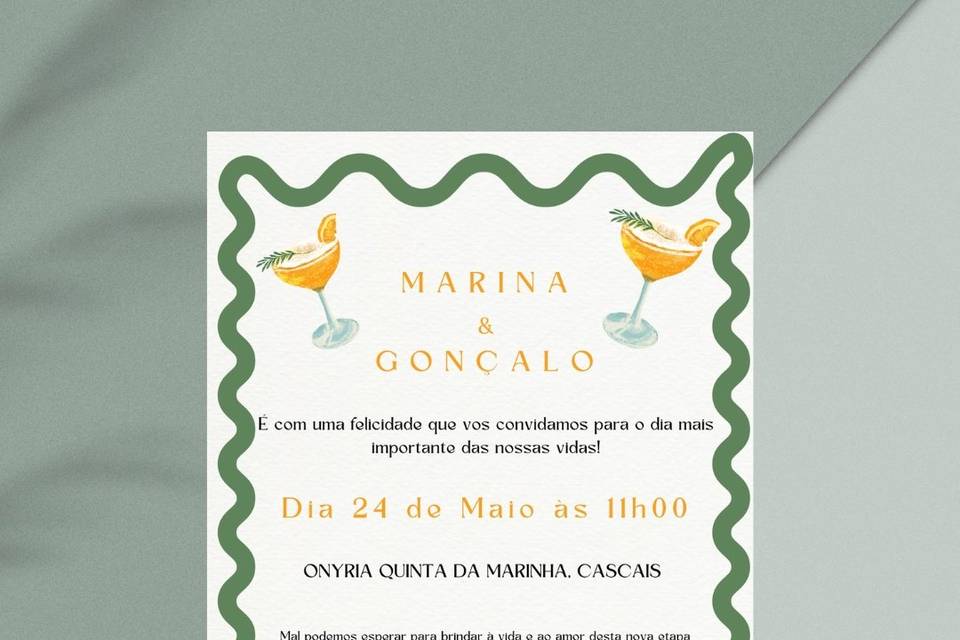 Convite de casamento