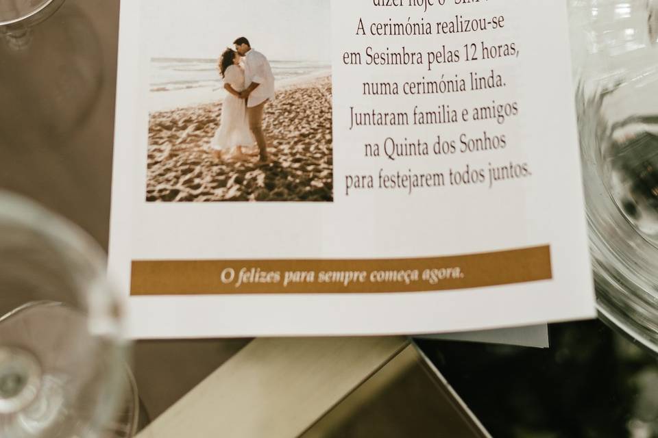 Jornal de casamento