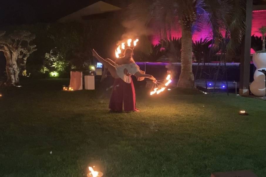 Fire duo com dança