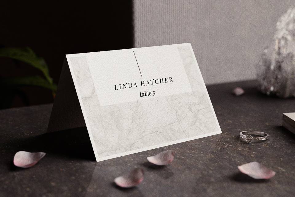 Marble place card