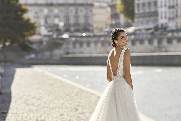 Vestido Elegante Vestidos de Casamento Chiffon - Cinderela Noivas