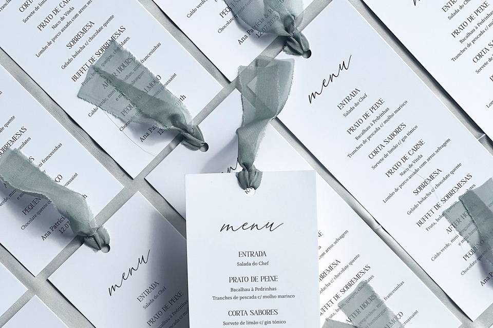 Menus com chiffon