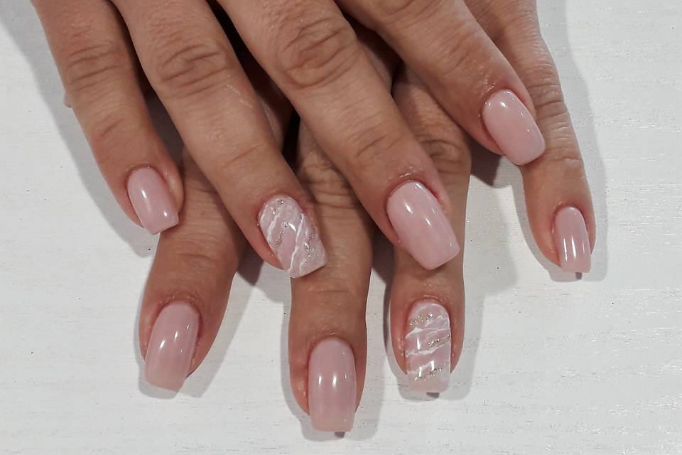 Unhas verniz gel marmoreado