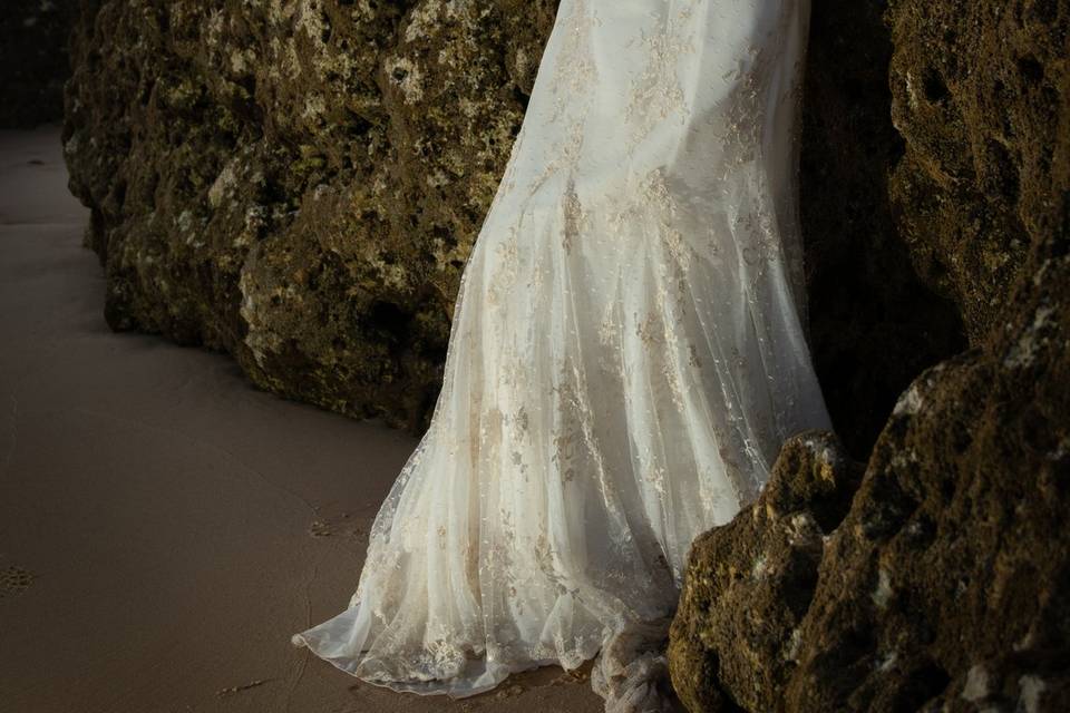 Trash the dress na praia