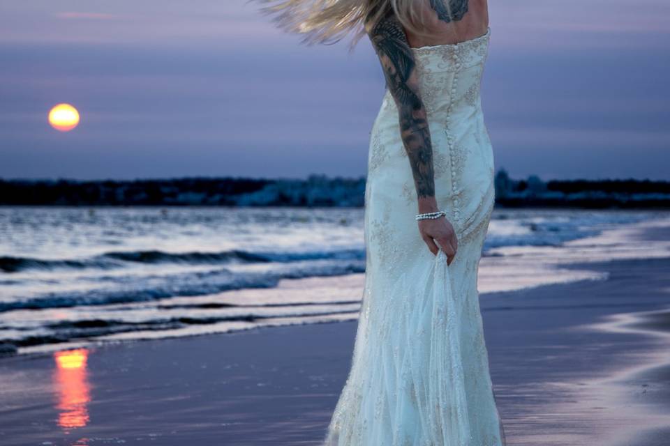 Trash the dress na praia