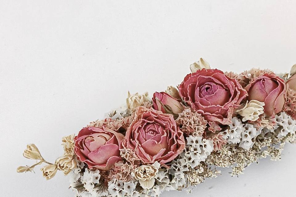 Gancho rosas preservadas