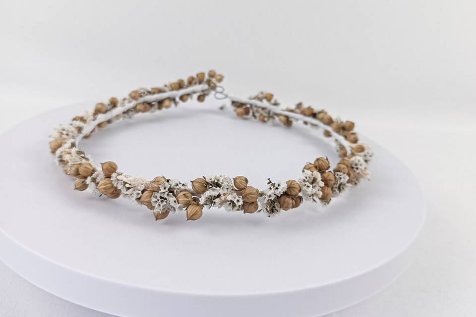 Coroa de flor linho