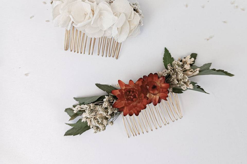 Toucados de flores secas