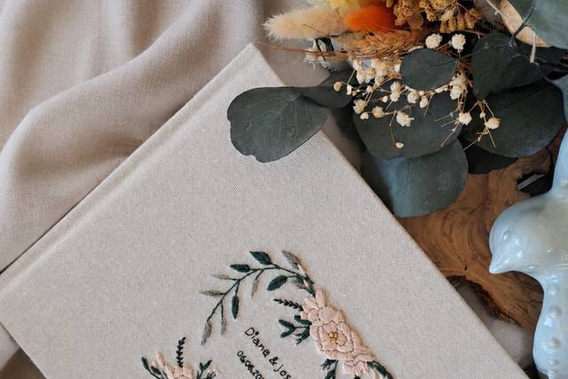 Livro de honra bordado