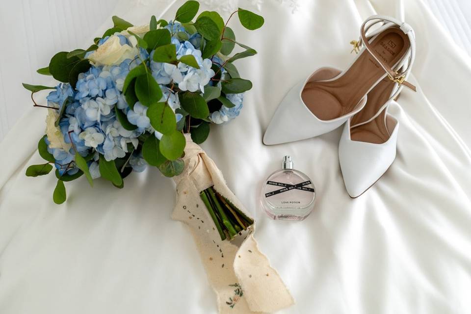 Fita para bouquet bordada