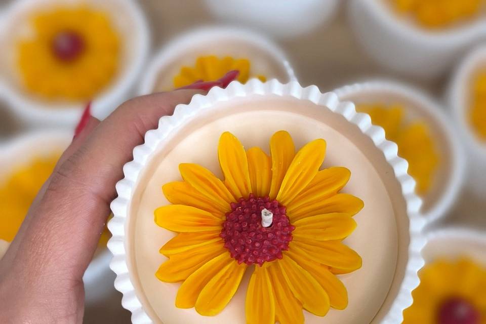 Margarida em vaso gesso