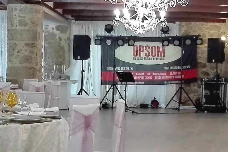 Cenario palco em casamento