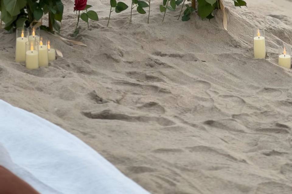 Pedido de casamento na praia