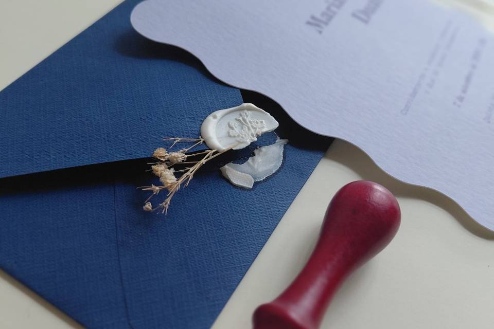 Envelope azul lacre